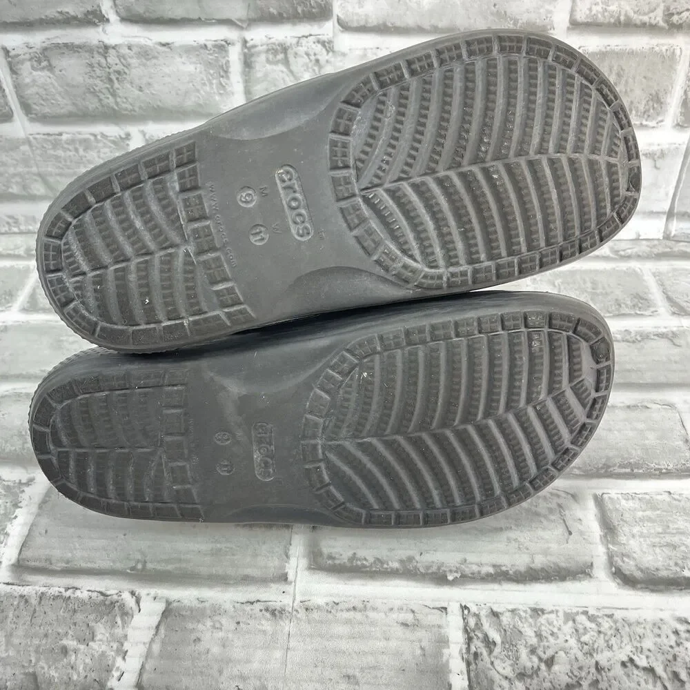 Crocs Unisex Classic Rainbow Pride Two Strap Slide Sandals Men 9 /Women 11